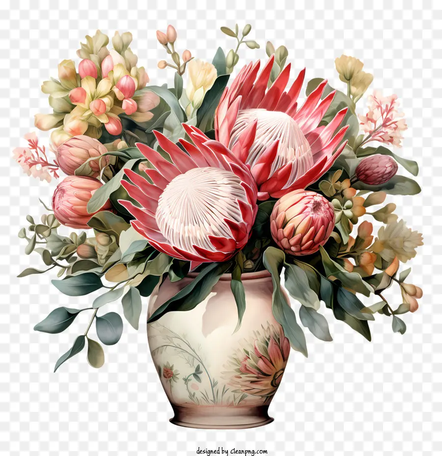 Protea Flor，Arreglo Floral PNG