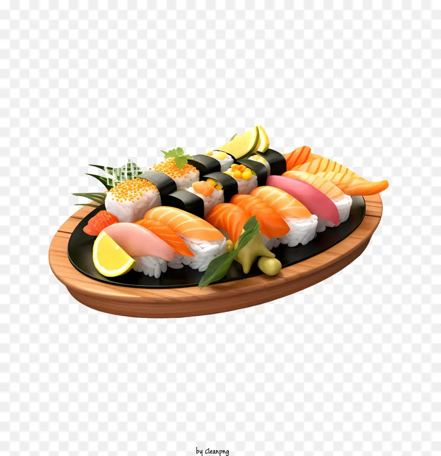 Sushi，Plato De Sushi PNG