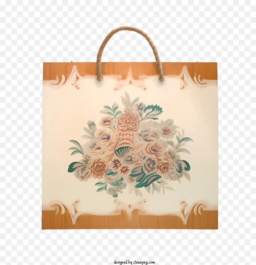 Bolsa De Papel，Flor PNG