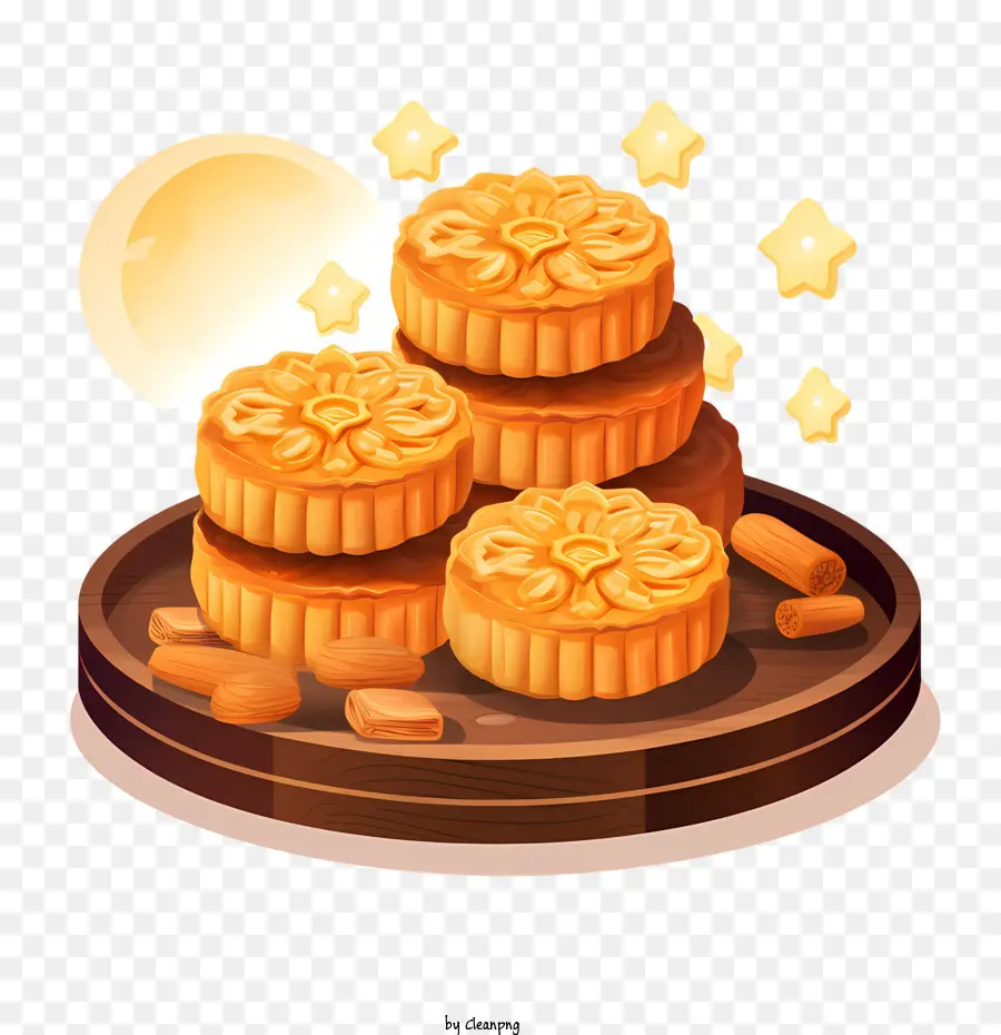 Mooncake，Pasteles PNG