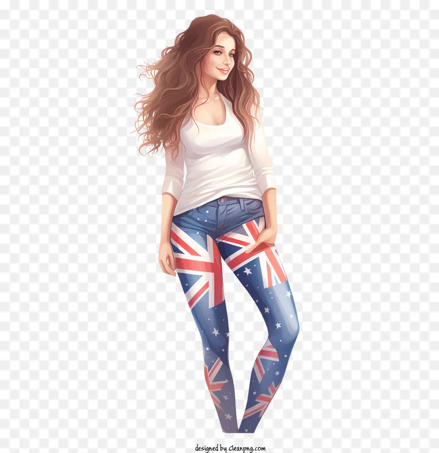 Día Internacional De Las Mallas，Mujer En Pantalones Union Jack PNG