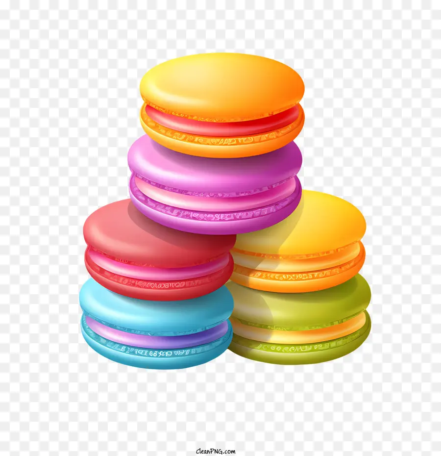 Macaroon Día，Colorido PNG