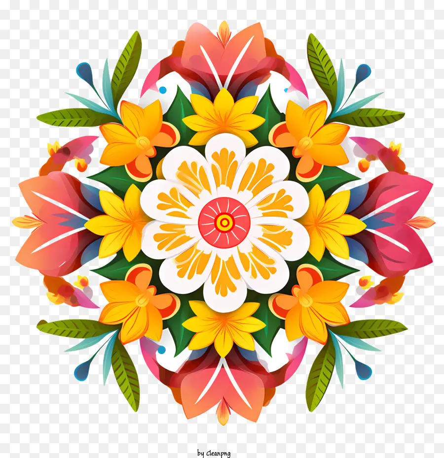 El Nombre Es Floral Rangoli，Onam PNG