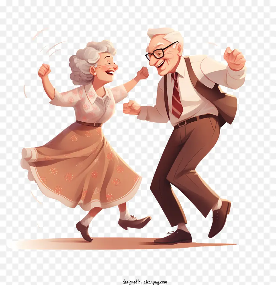 Día De Baile，Pareja De Ancianos Bailando PNG