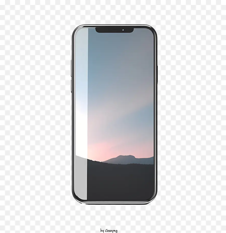 Smartphone Maqueta，Paisaje PNG