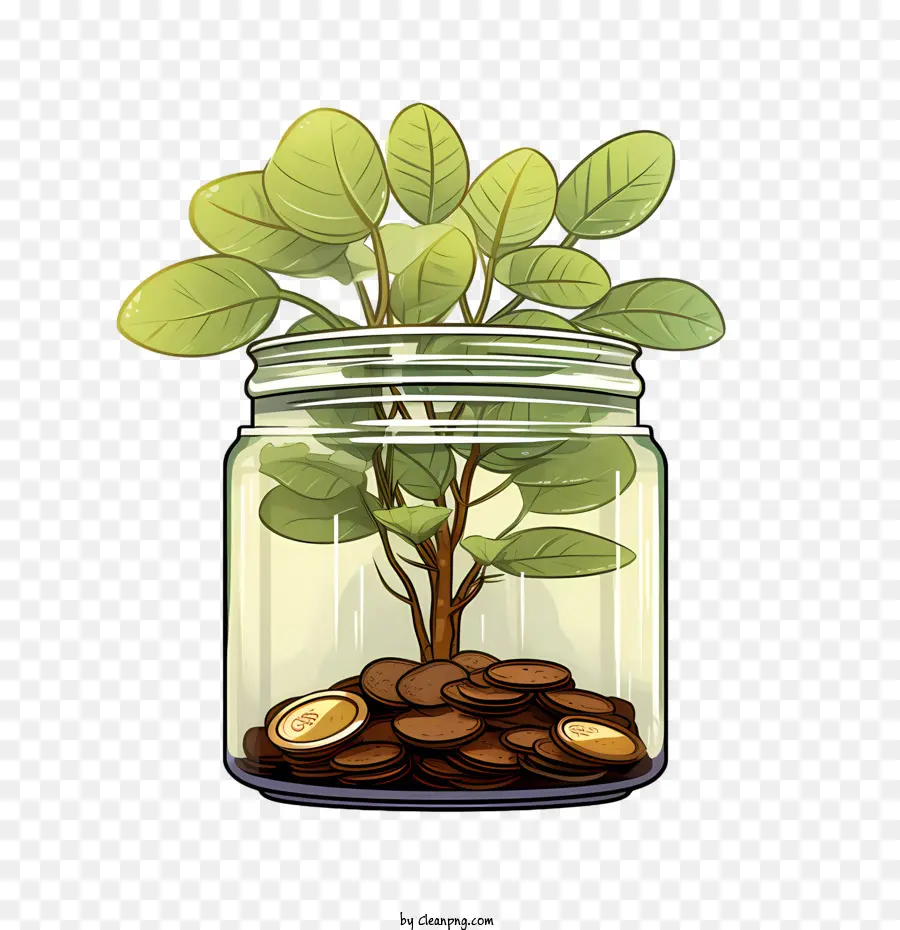 Día Mundial Del Ahorro，Planta De Dinero PNG