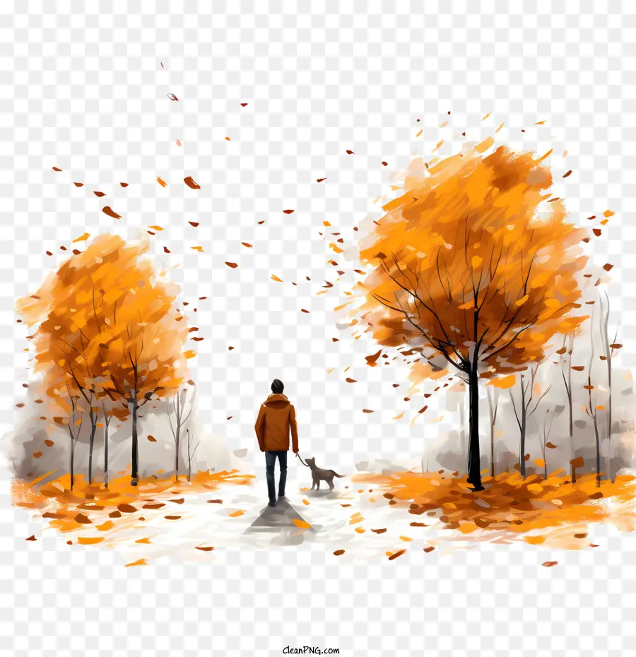 Caminata De Otoño，Los árboles PNG