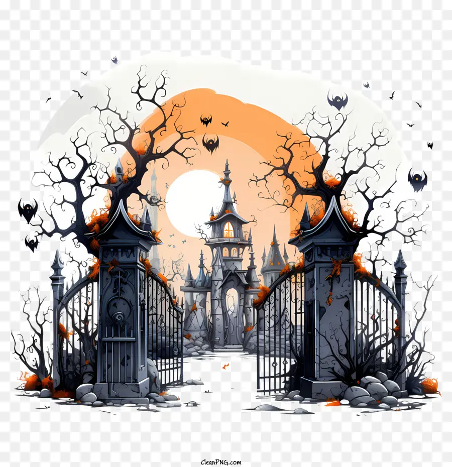 Cementerio De Halloween，Gótico PNG