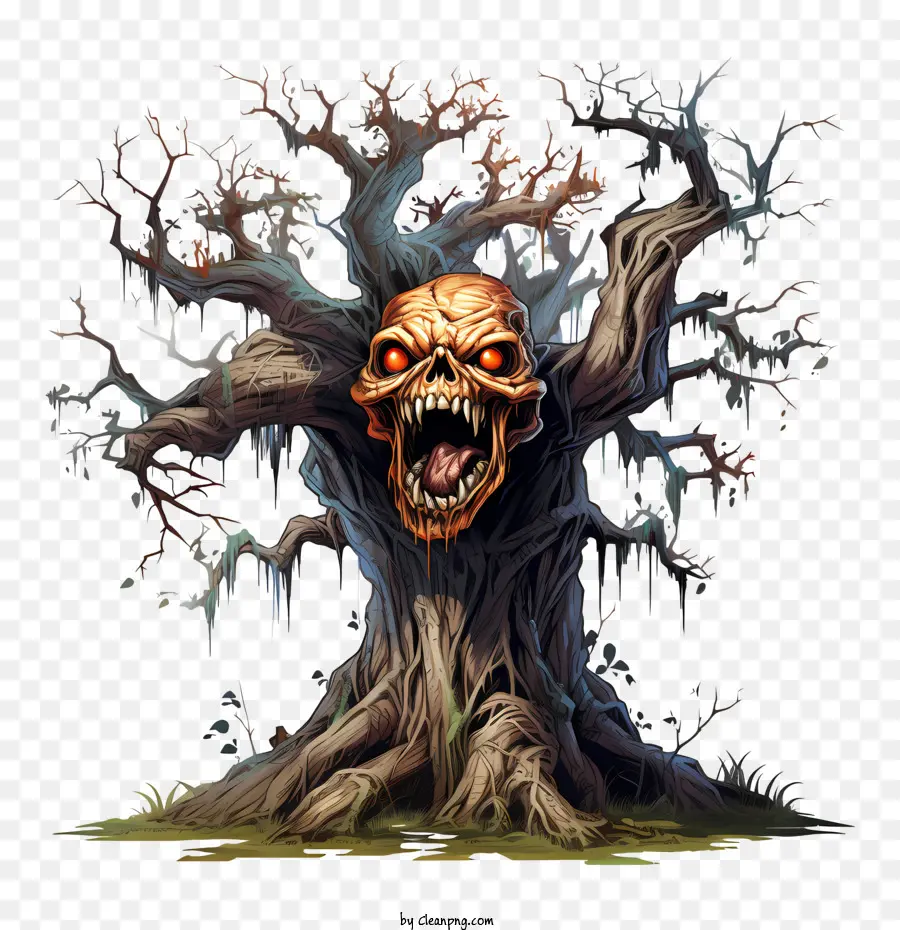 árbol De Halloween，Halloween PNG