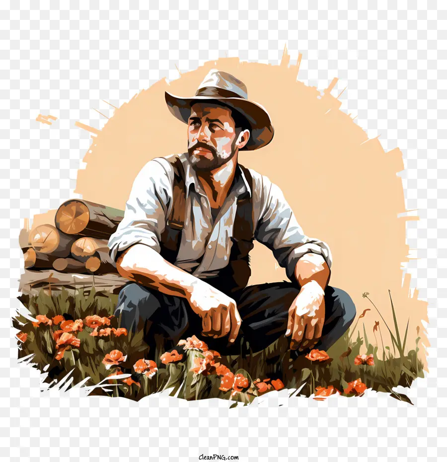 Agricultor Día，Hombre PNG