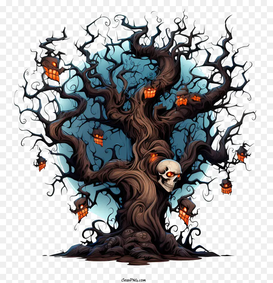 árbol De Halloween，Spooky PNG