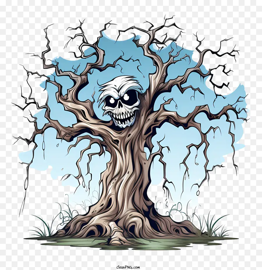 árbol De Halloween，Espeluznante PNG