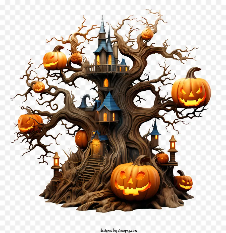 árbol De Halloween，Halloween PNG