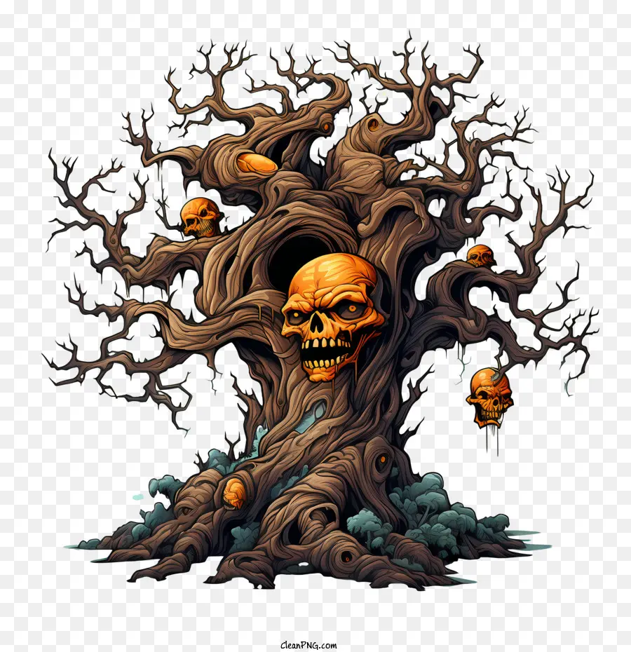 árbol De Halloween，Árbol PNG