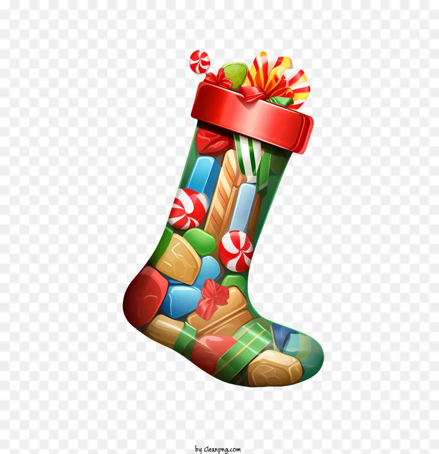 Calcetín De Navidad，Dulce PNG