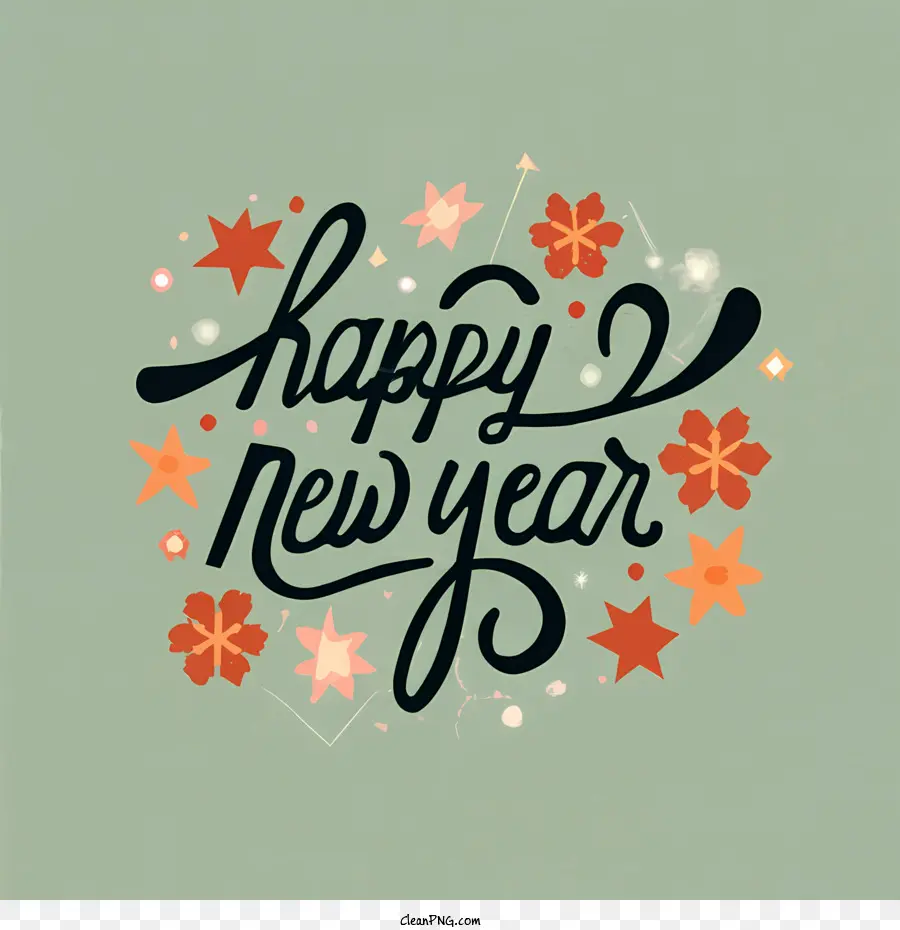 Feliz Año Nuevo，Letras PNG