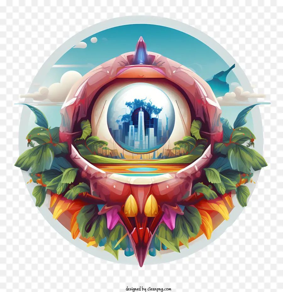 Globo Ocular De Halloween，Futurista PNG