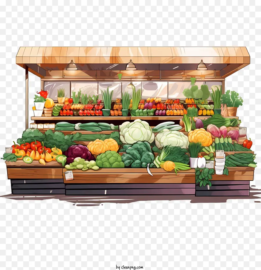 Mercado De Alimentos Vegetarianos，Puesto De Granja PNG