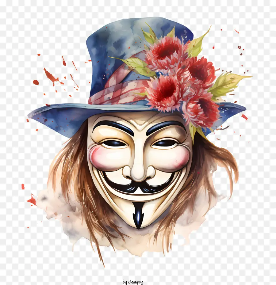 Día De Guy Fawkes，Máscara De Guy Fawkes PNG