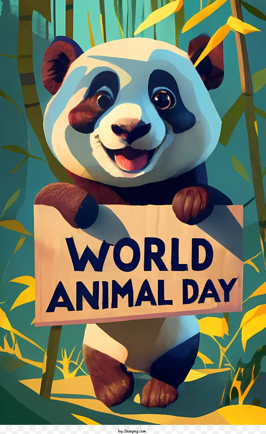 Día Mundial De Los Animales，Panda PNG