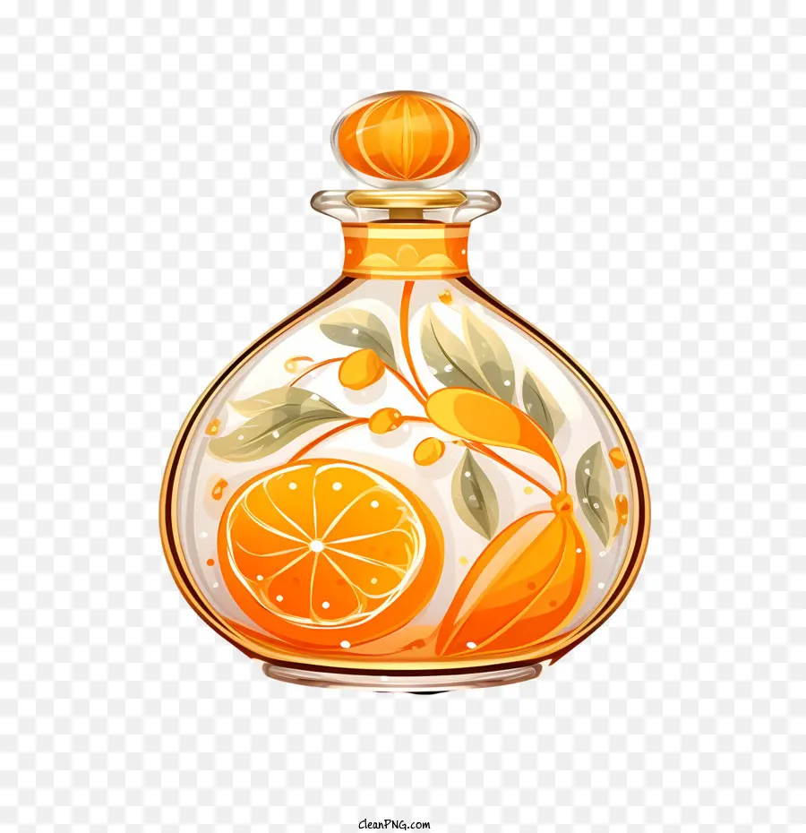 Botella De Perfume，Botella Naranja PNG