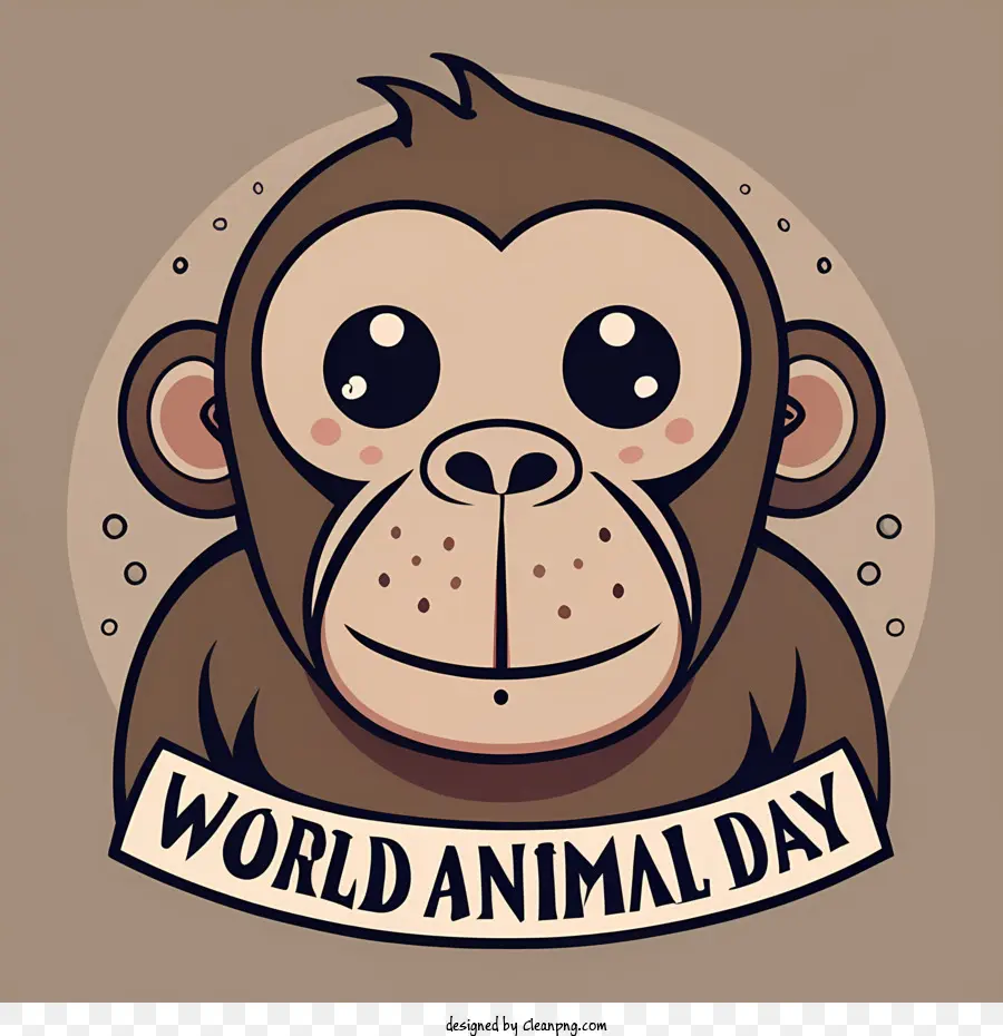 Día Mundial De Los Animales，Mono PNG