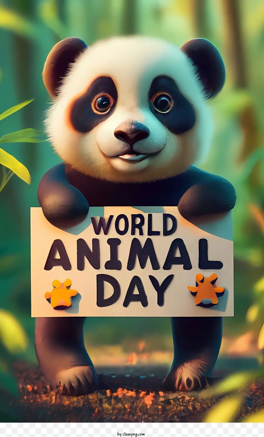 Día Mundial De Los Animales，Panda PNG