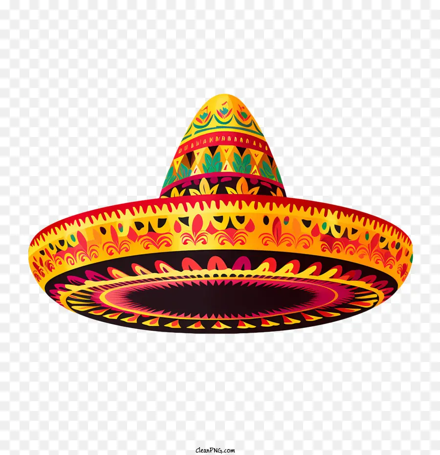 Sombrero Mexicano，Sombrero Colorido PNG