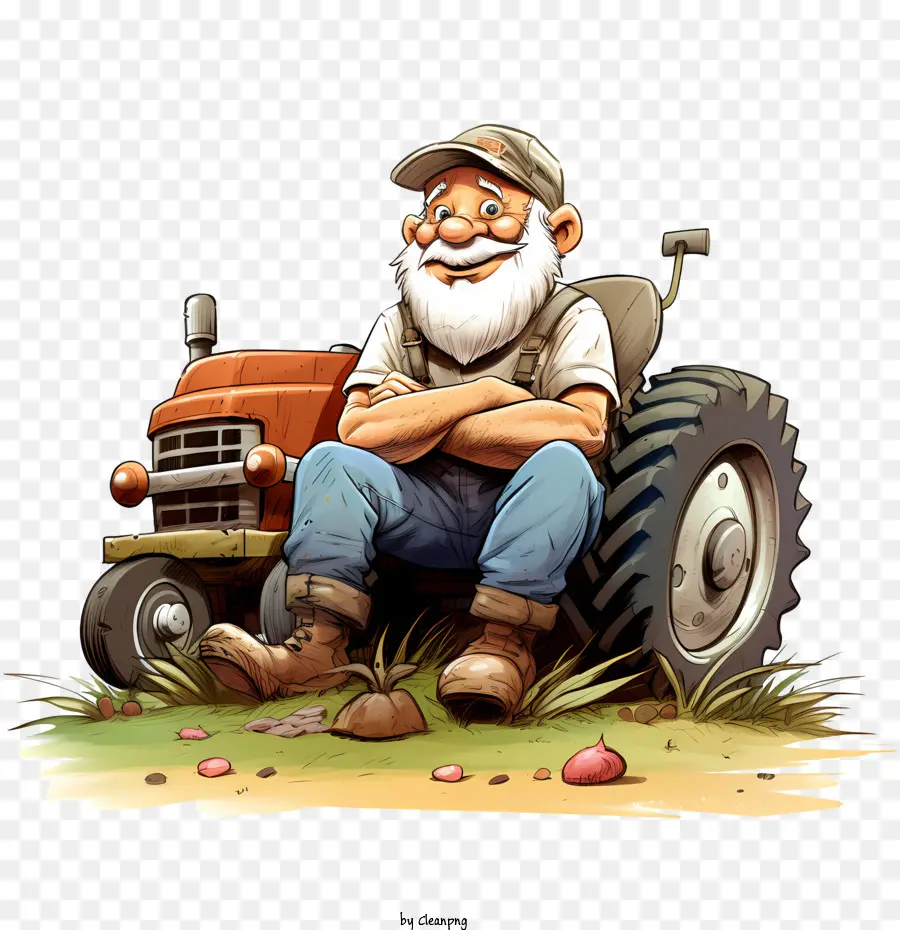 Agricultor Día，Tractor PNG