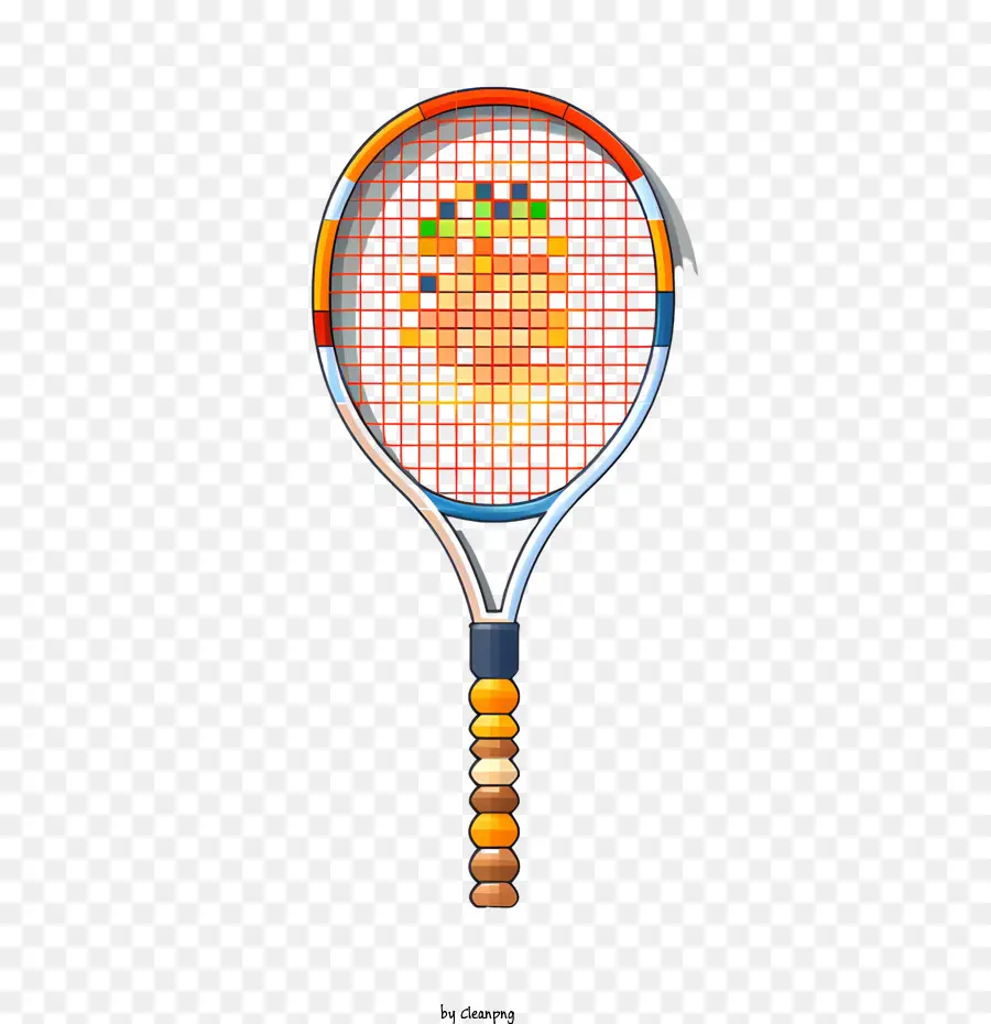 Raqueta De Tenis，Pixel Art PNG