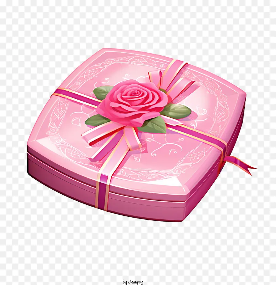 Rosa Caja De Regalo，Cuadro Rosa PNG