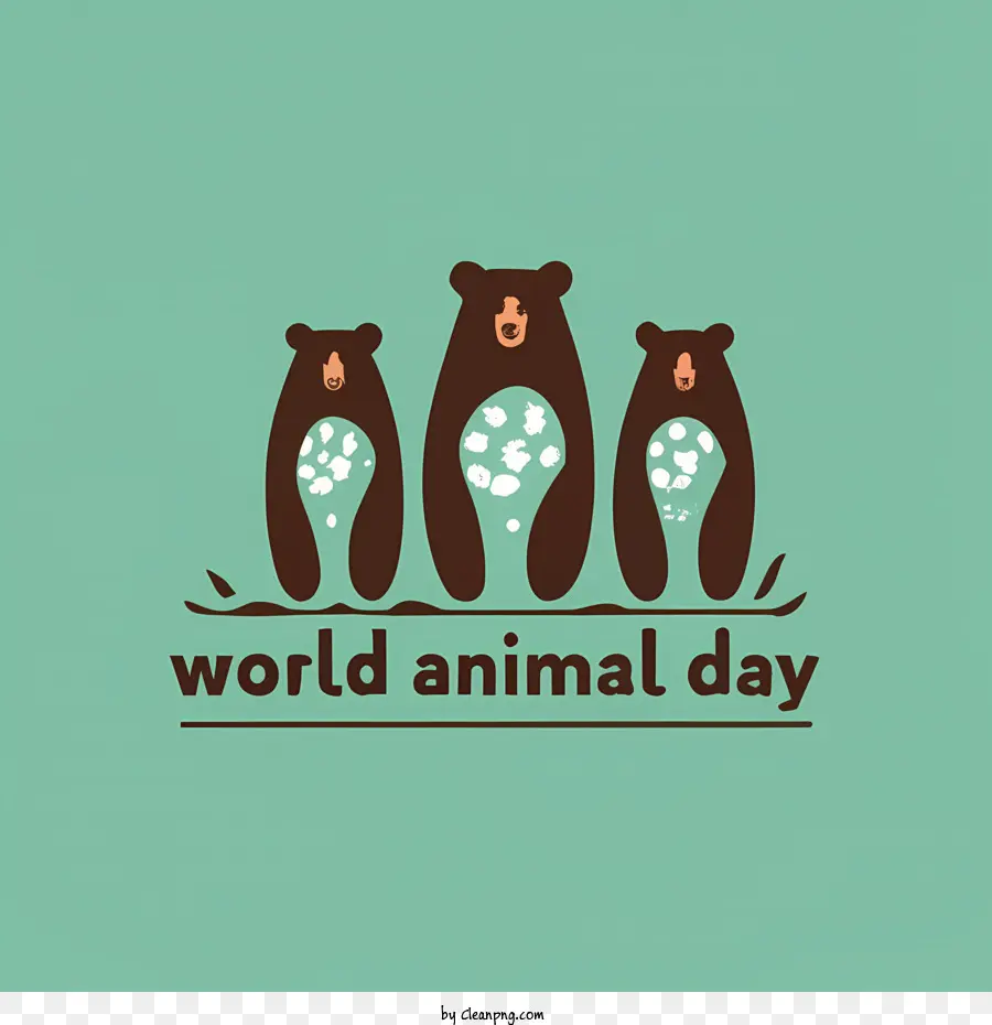 Día Mundial De Los Animales，Los Osos Pardos PNG