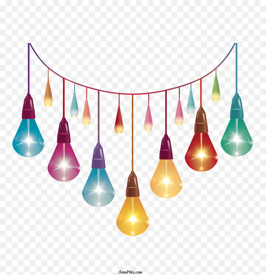 Luces De Navidad，Luces De Cadena PNG