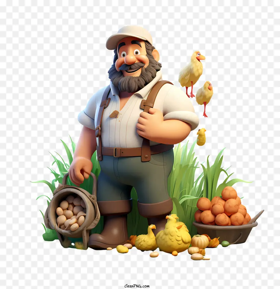 Los Agricultores Día，Agricultor PNG