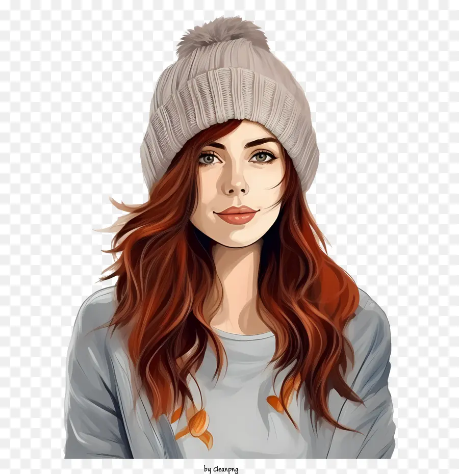 Sombrero De Invierno，Mujer Con Gorro PNG