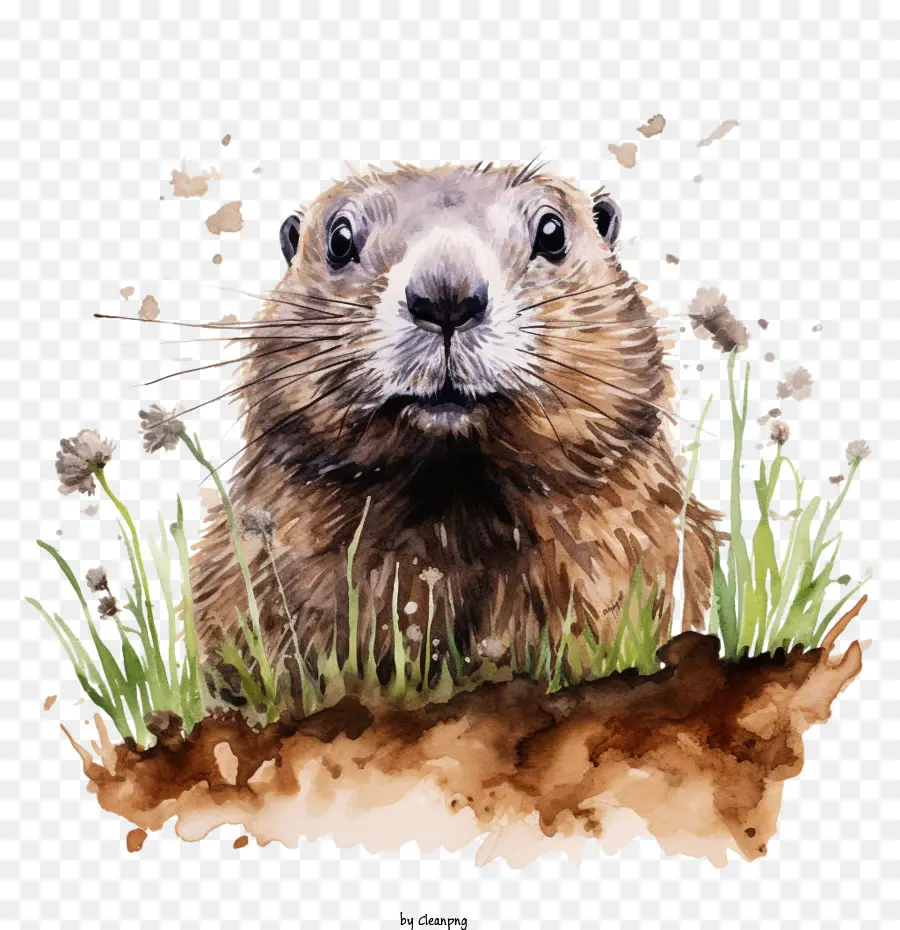 El Día De La Marmota，La Hierba PNG