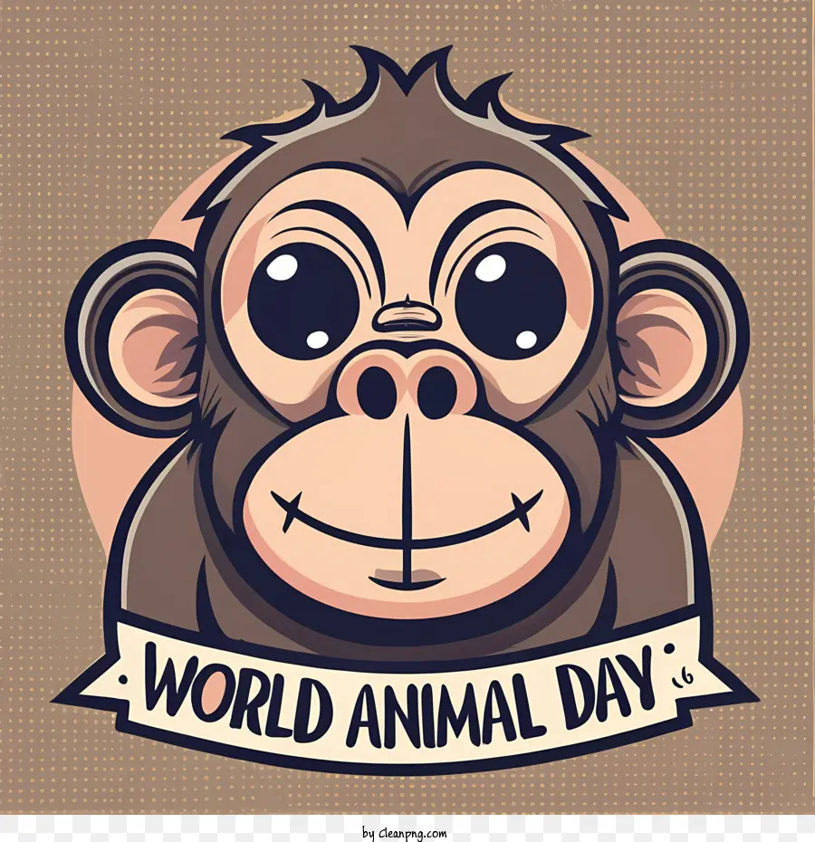 Día Mundial De Los Animales，Mono PNG