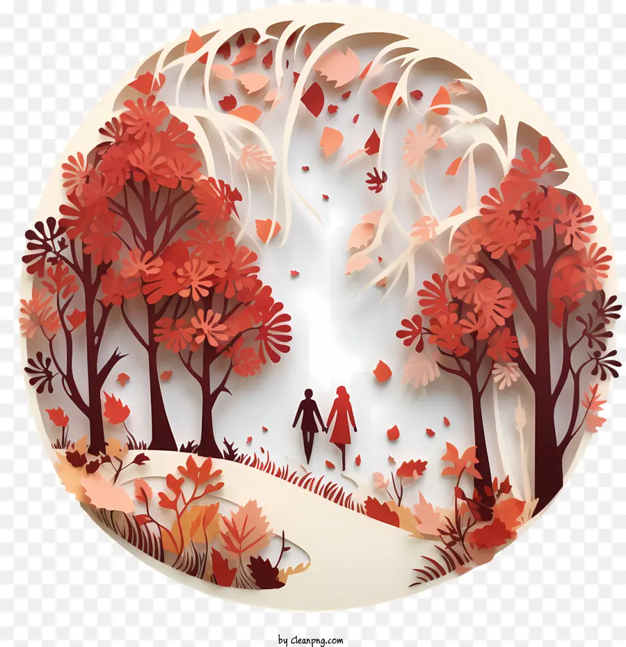 Caminata De Otoño，Paisaje PNG