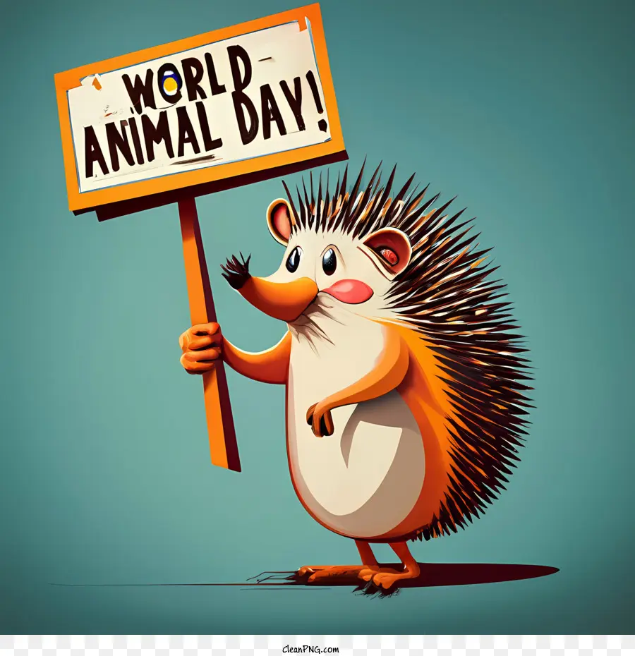 Día Mundial De Los Animales，El Erizo PNG