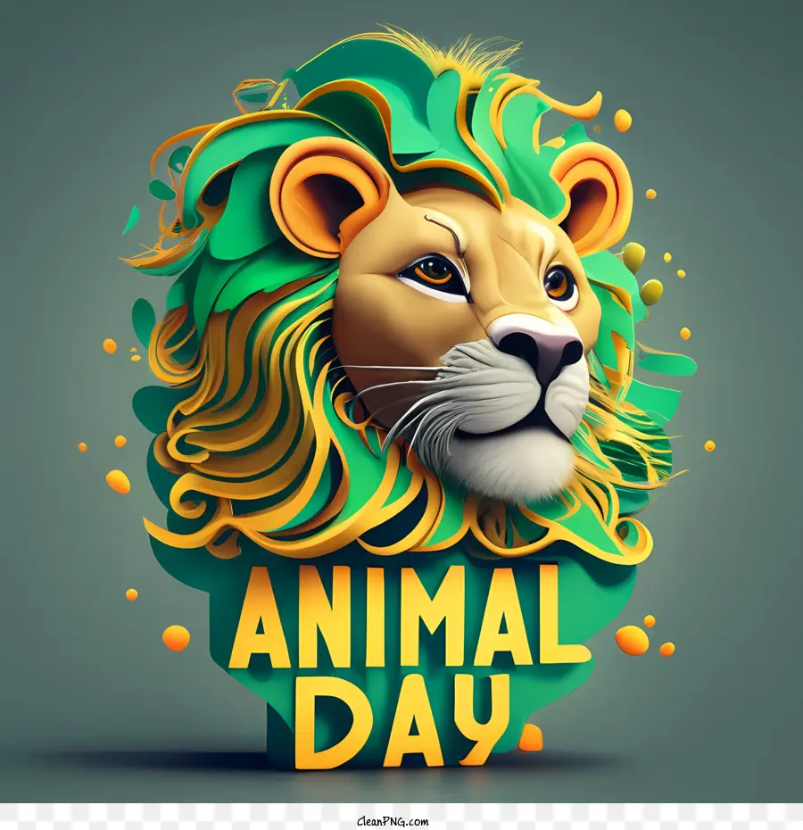 Día Mundial De Los Animales，León PNG