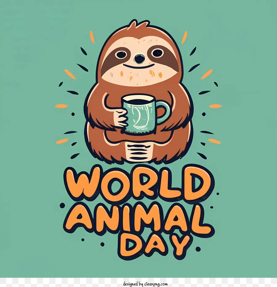 Día Mundial De Los Animales，La Pereza PNG