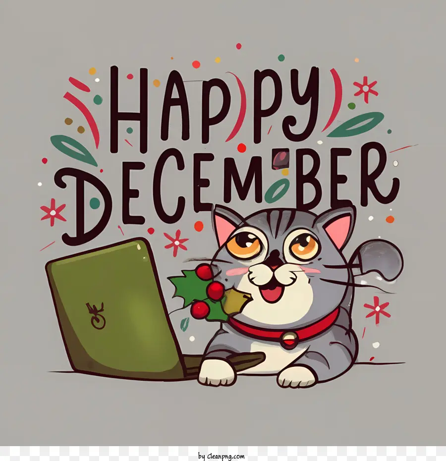 Diciembre，Feliz Diciembre Gato PNG