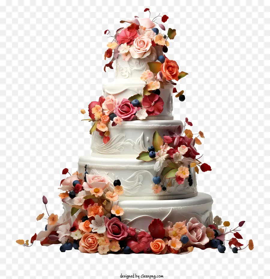 Pastel De Boda，Flor PNG