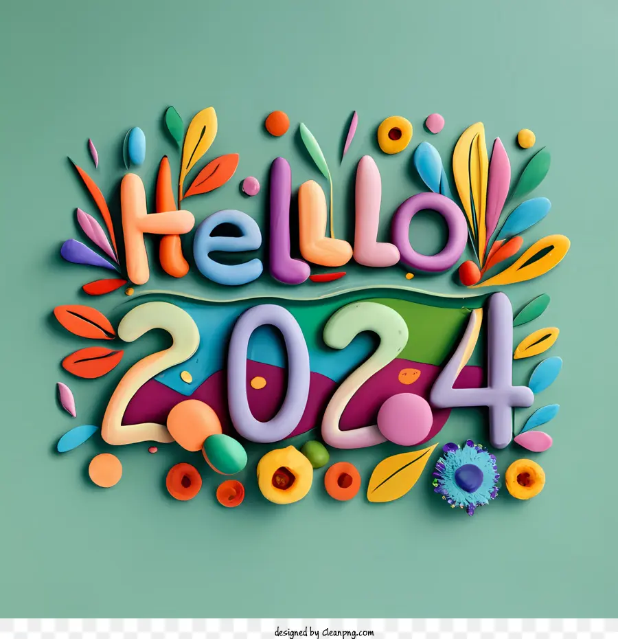 2024 Feliz Año Nuevo，Hola PNG
