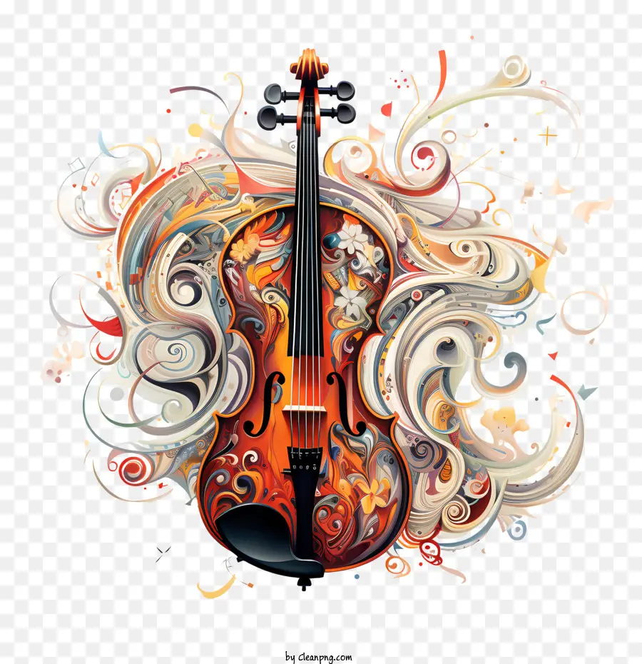 Dia Del Violin，Violín Decorativo PNG