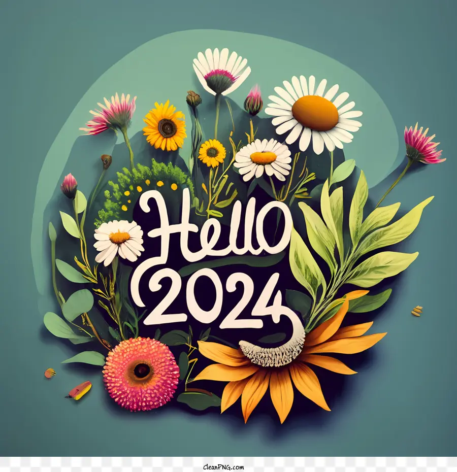 2024 Feliz Año Nuevo，Hola 2024 PNG