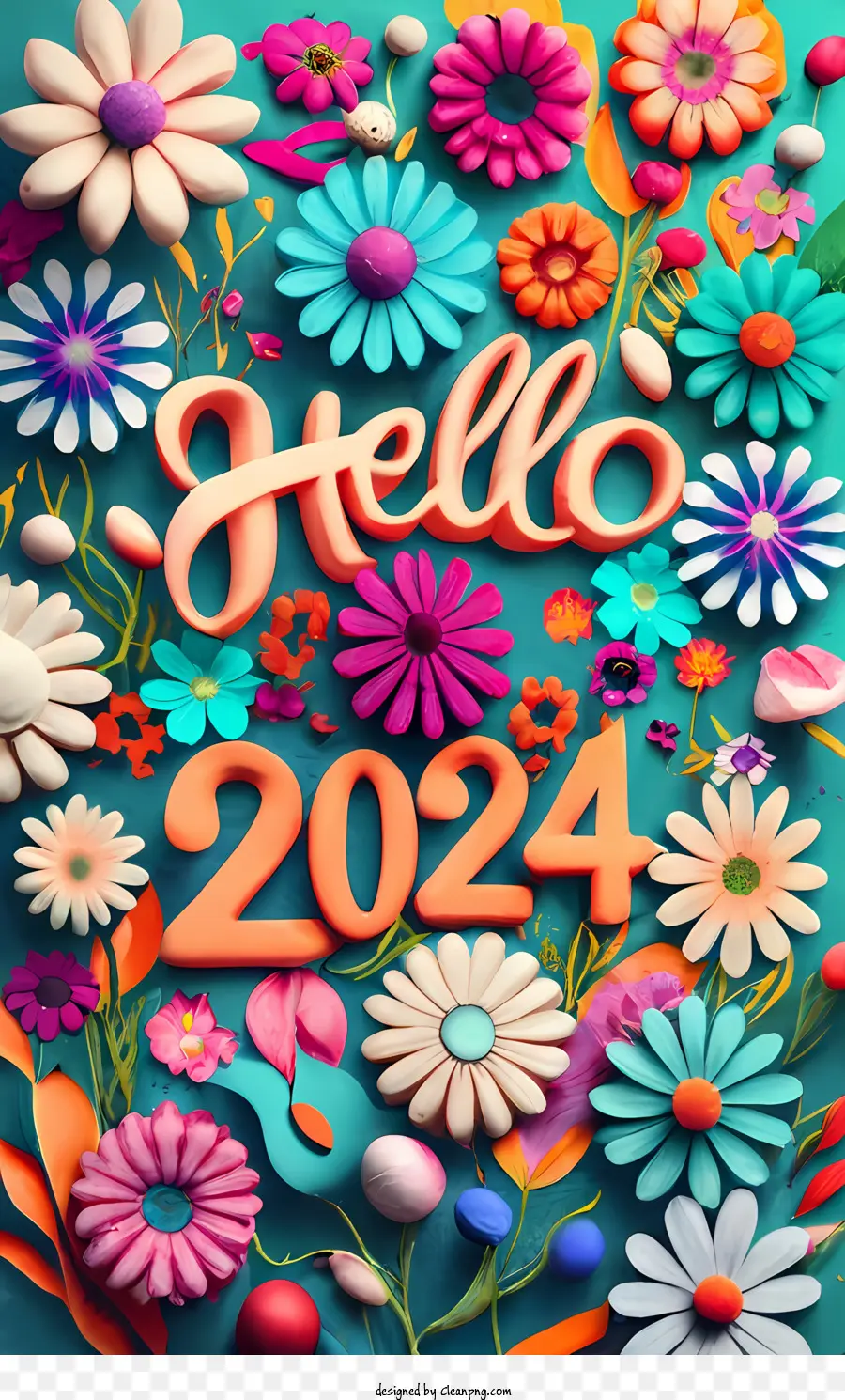 2024 Feliz Año Nuevo，Hola 2024 PNG