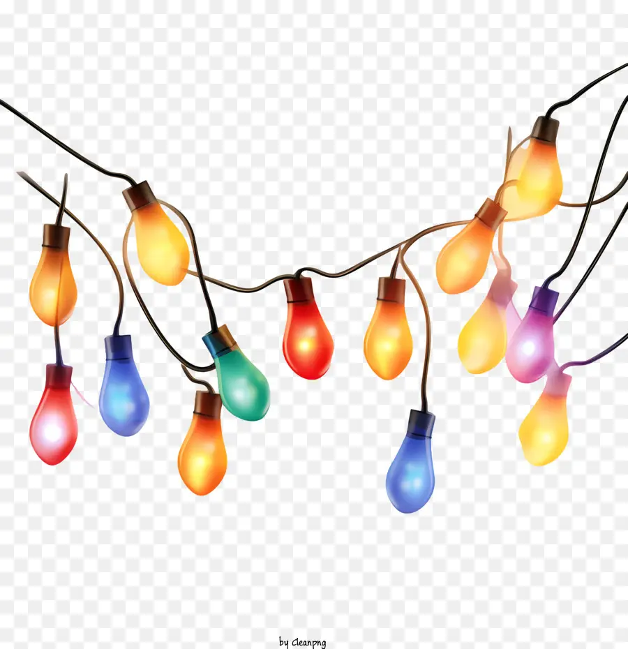 Luces De Navidad，Cadena De Luces PNG