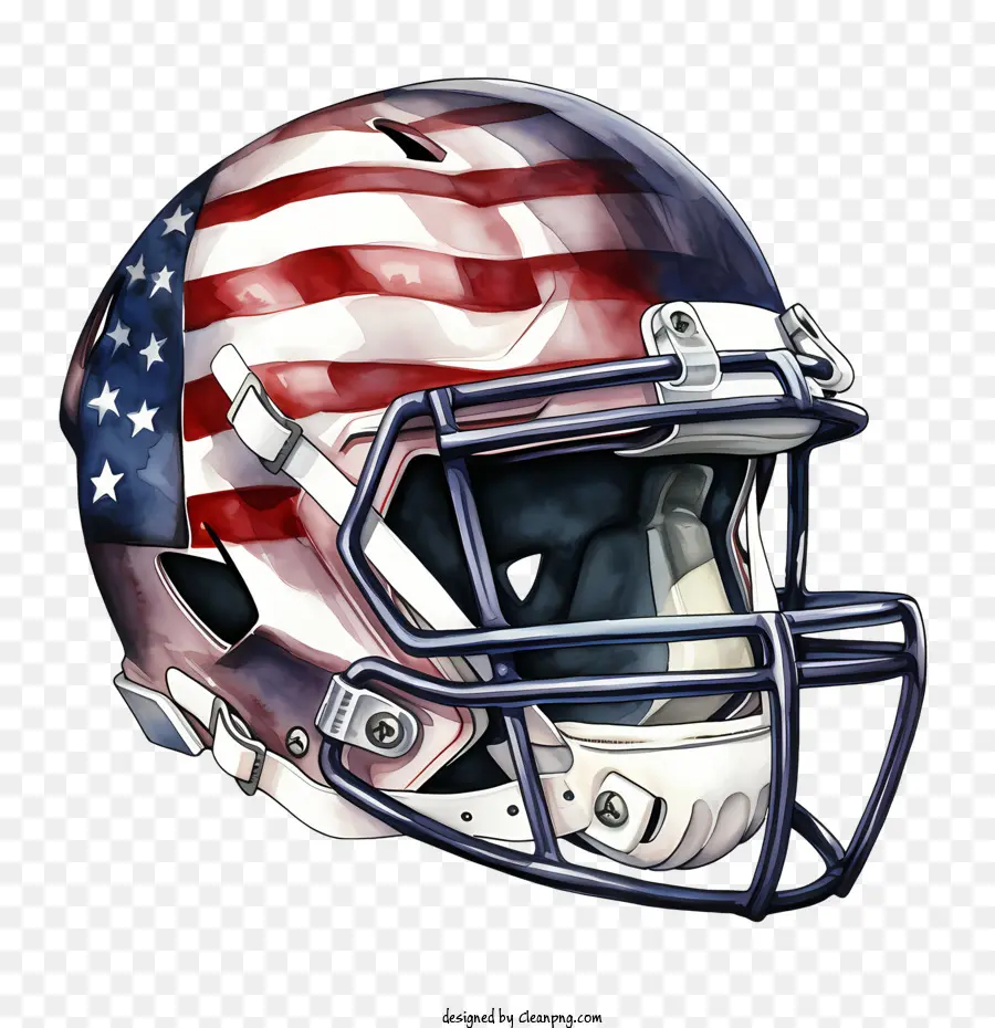 Casco De Fútbol Americano，Bandera Americana PNG