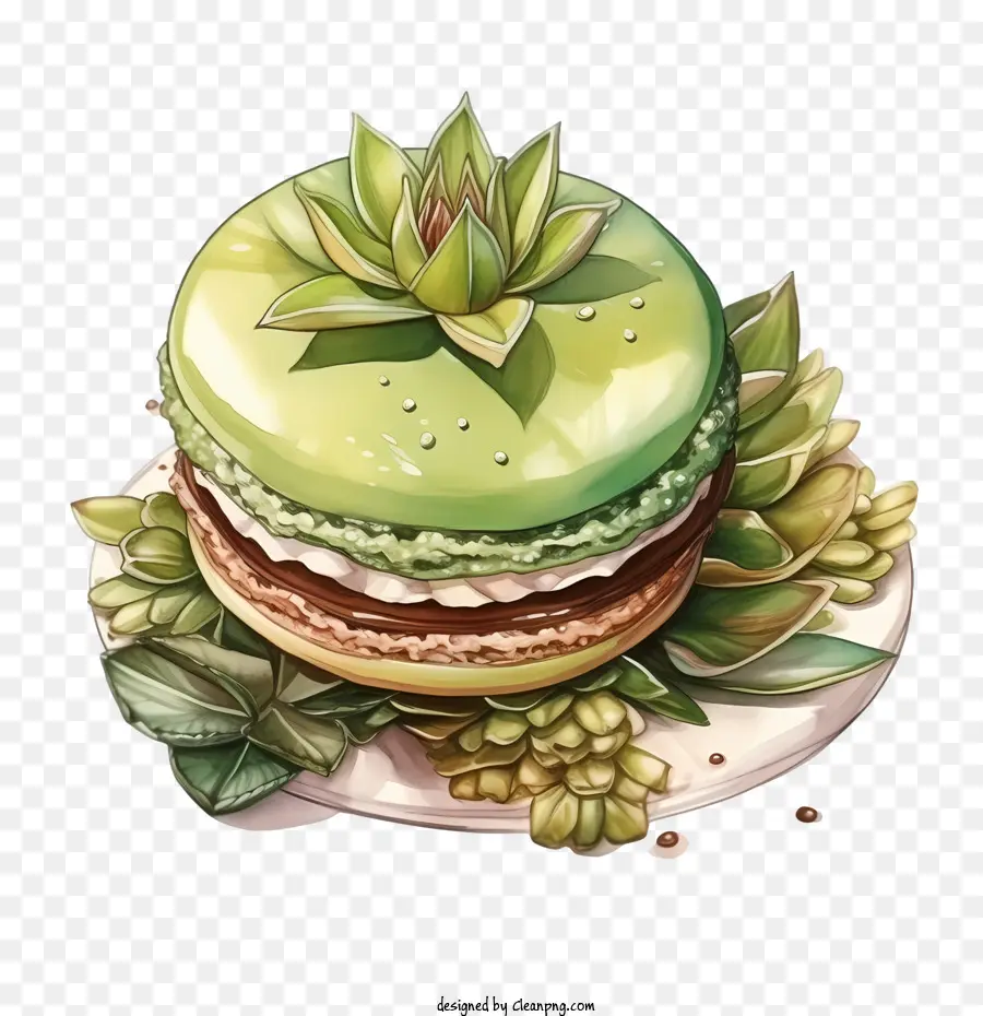 Día Del Macarrón，Macarrón Verde PNG